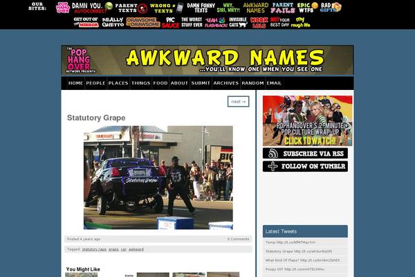 awkwardnames.com site used Sites.break