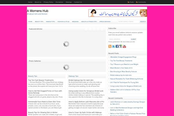 Women theme site design template sample