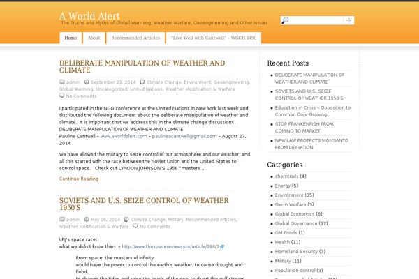 aworldalert.com site used Vesper