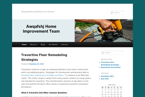 Twenty Eleven theme site design template sample