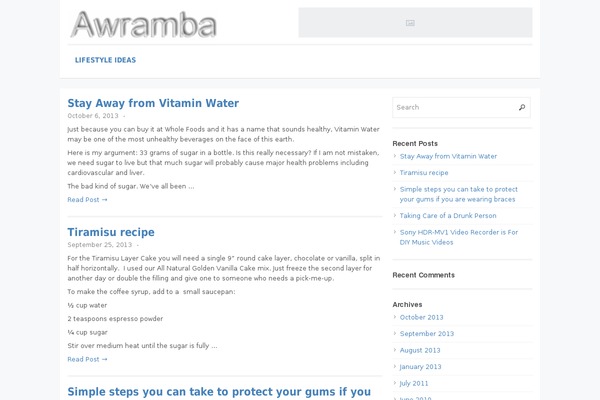 Marinate theme site design template sample