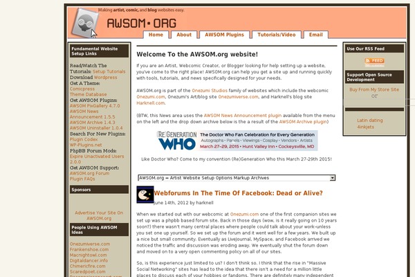 Site using AWSOM Pixgallery plugin