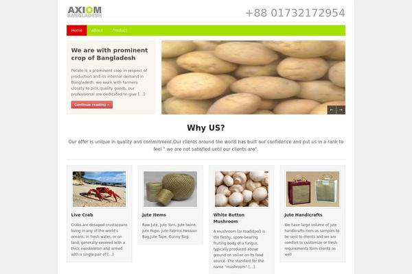 Discovery theme site design template sample