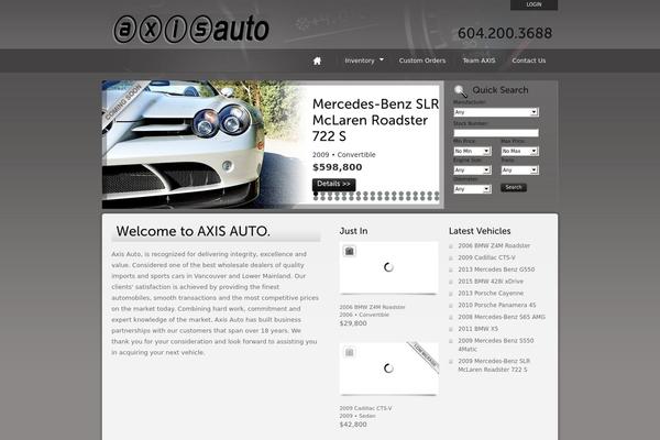 Axis theme site design template sample