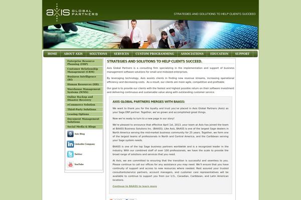 Axis theme site design template sample