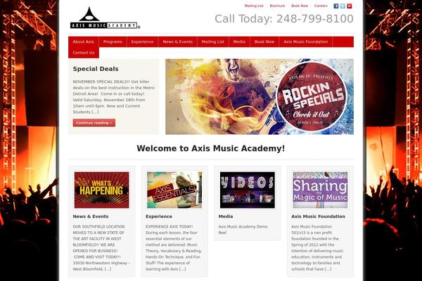 Discovery theme site design template sample