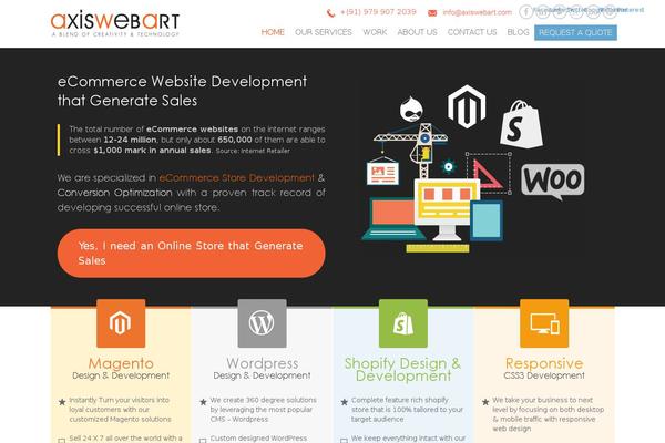 Axis theme site design template sample