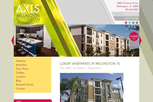 Axis theme site design template sample