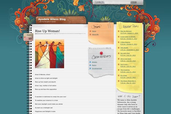 ayallen.com site used Wp-theme-notepad-chaos