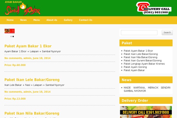 Restaurante theme site design template sample