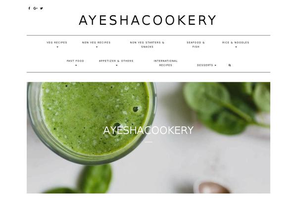 ayeshacookery.com site used Customizec