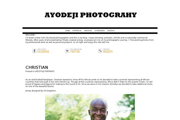 Prophoto4 theme site design template sample