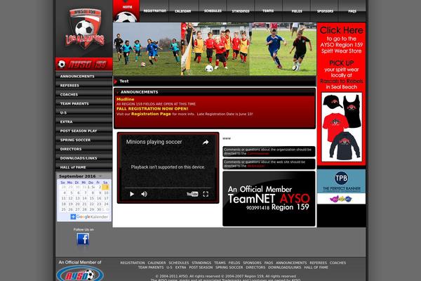 ayso theme websites examples