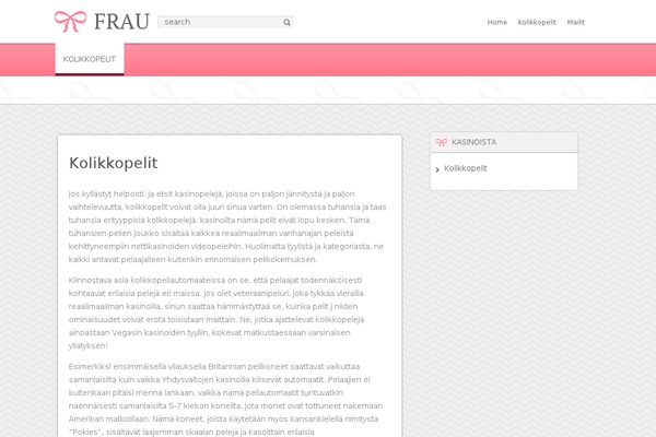 Frau theme site design template sample
