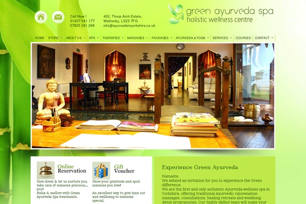 Green theme site design template sample