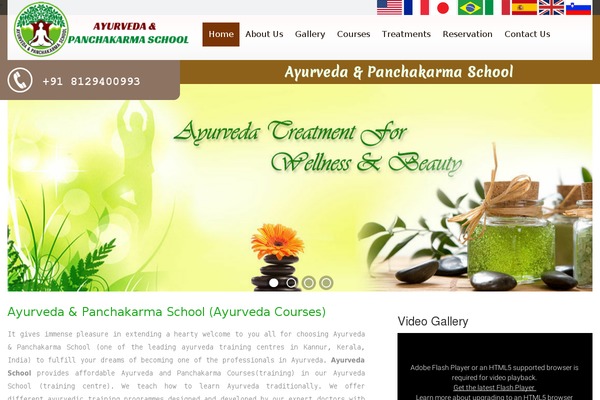 ayurvedaschool.co site used Panchakarma