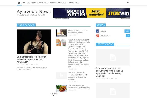 Site using Sharebox plugin