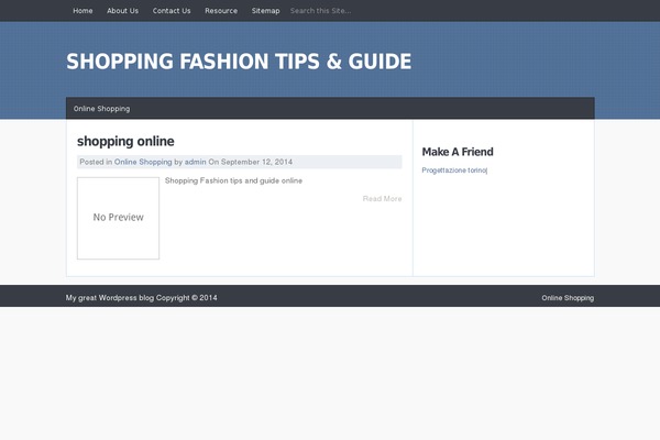 JustBlue theme site design template sample