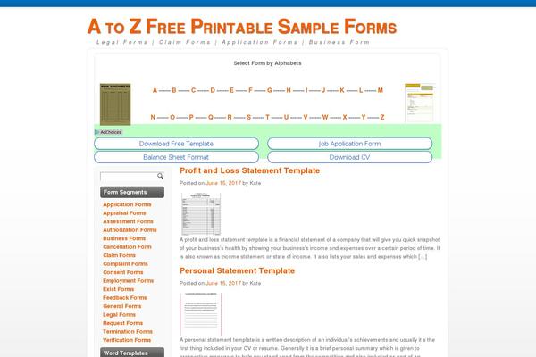 azforms.org site used Light and Modern