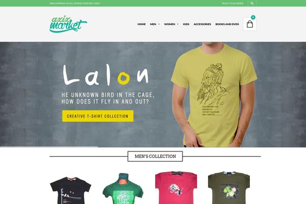 Storefront theme site design template sample