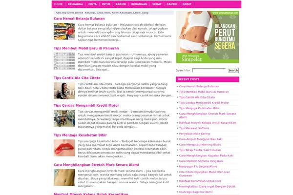 Nyeo theme site design template sample