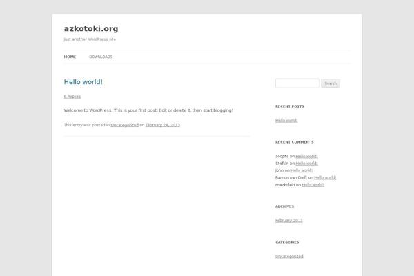 azkotoki.org site used Twentytwelve-azkotokiorg