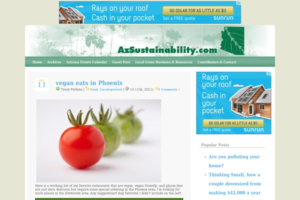 azsustainability.com site used Lessismore