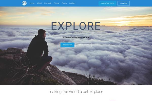 Tesseract theme site design template sample