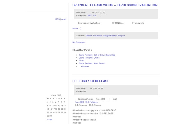 Monospace theme site design template sample