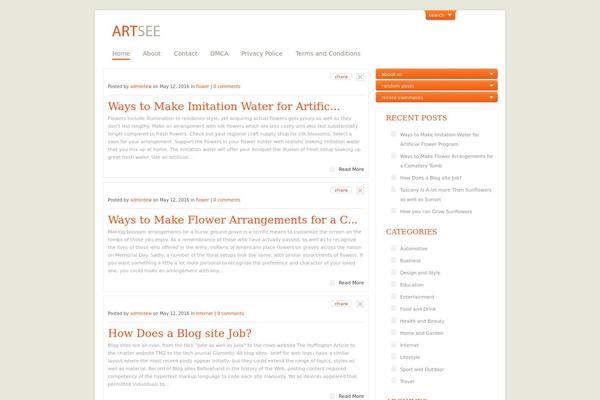 ArtSee theme site design template sample