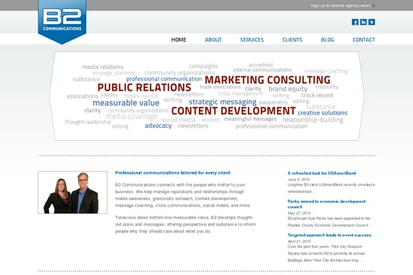 B2 theme site design template sample