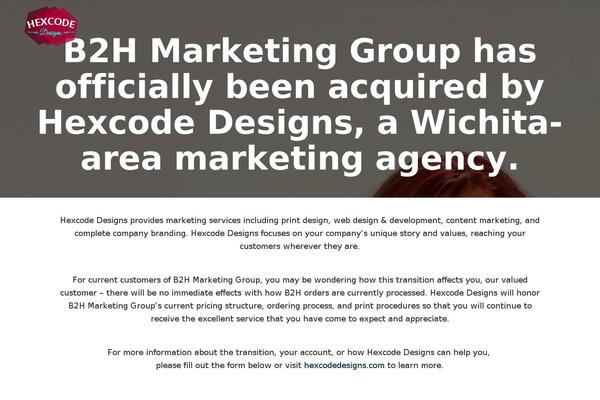 b2hmarketing.com site used Hexcode