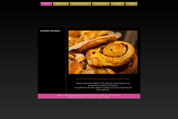 babaeclair.fr site used Vendeecom