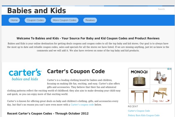 Thesis 1.8.5 theme site design template sample