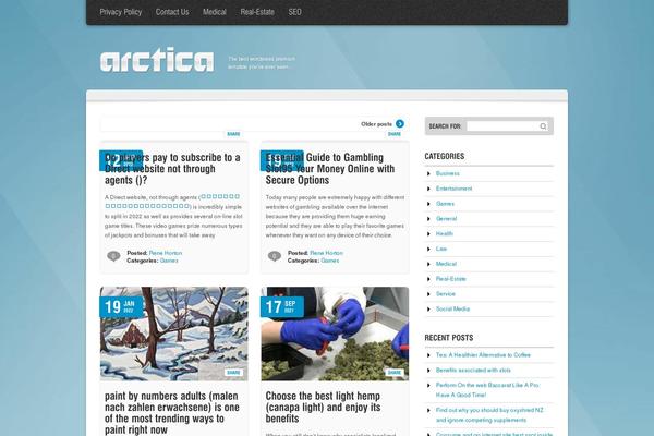 Arctica theme site design template sample
