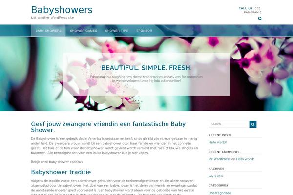 Panoramic theme site design template sample