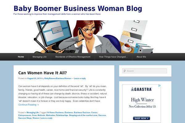 babyboomerbusinesswoman.com site used Catch Evolution