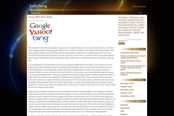 Glowing Amber theme site design template sample