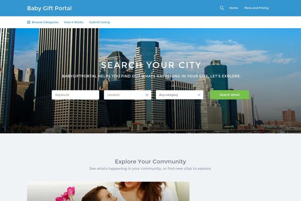 Listify theme site design template sample