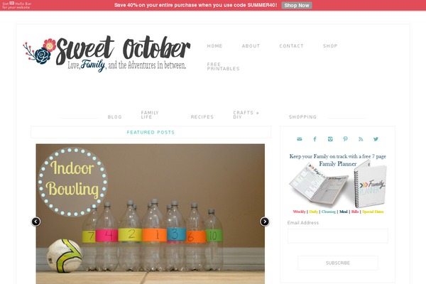 Bloom theme site design template sample