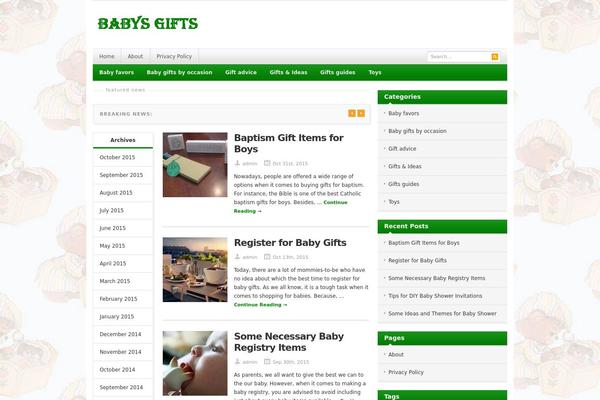 Resizable theme site design template sample