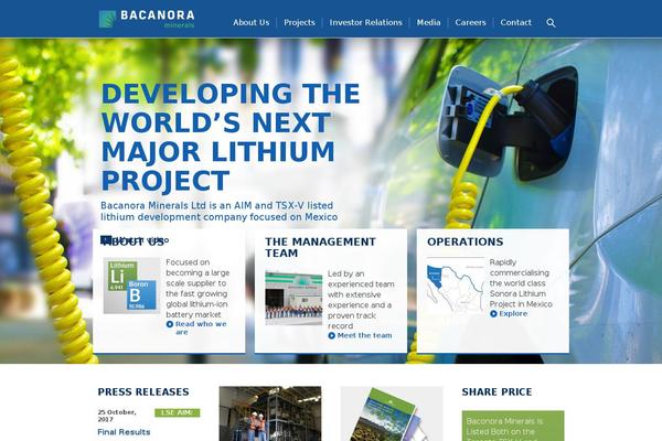 bacanoraminerals.com site used Bacanora