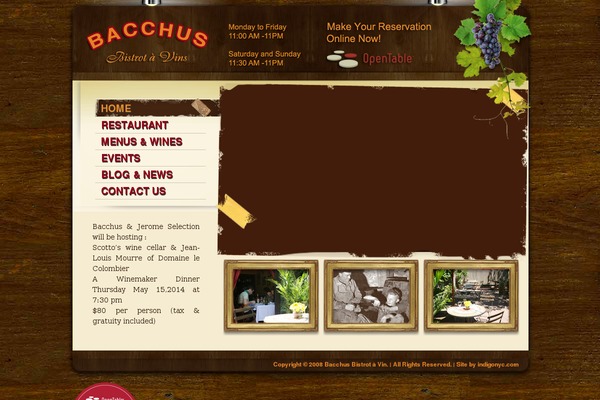 bacchus theme websites examples