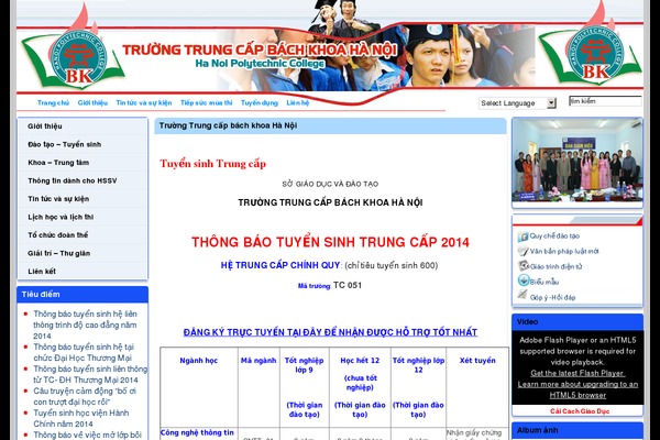 bachkhoahn.edu.vn site used Bachkhoa2.0