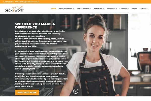 Divi Child theme site design template sample