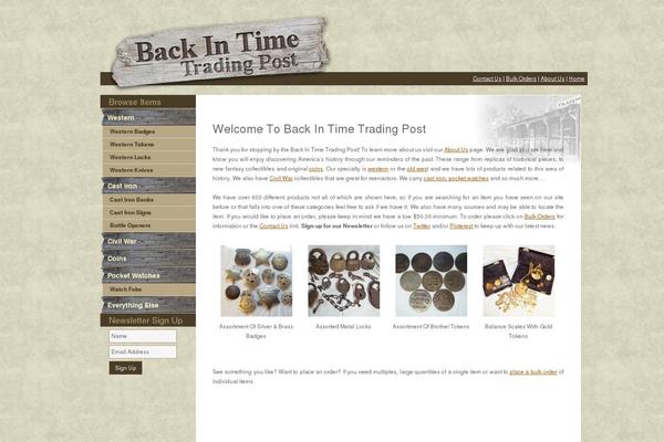 backintimetradingpost.com site used Customwptheme