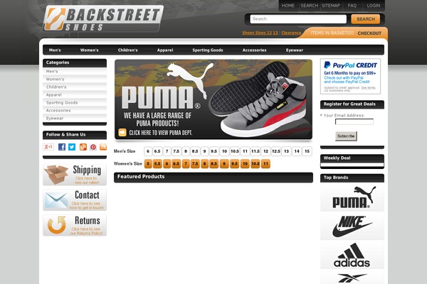 backstreetshoes.com site used V6