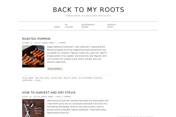 backtomyroots.ca site used Infinity Blog