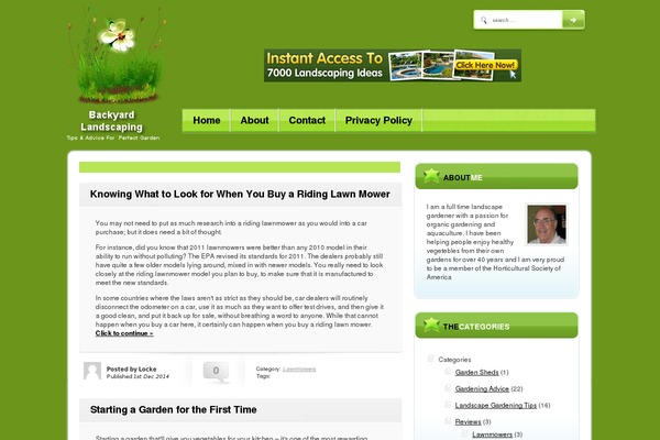 Garden theme site design template sample