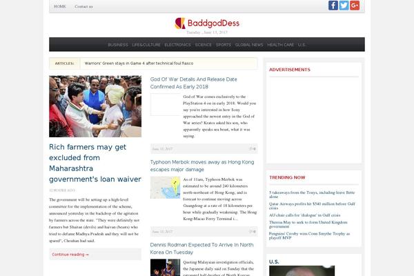 Site using Super RSS Reader plugin